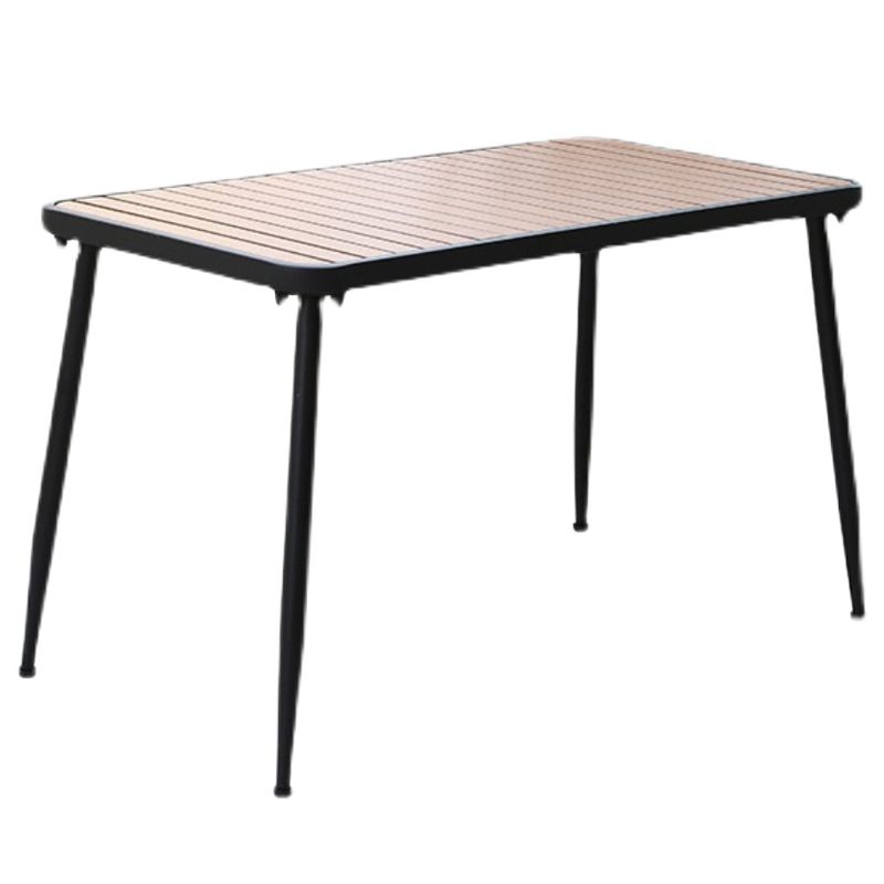 Industrial Style Wood Dinner Room Kitchen Table Brown 4 Legs Dining Table