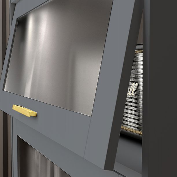 Modern Style Bookcase Closed Back Bookshelf with Door for Home Office