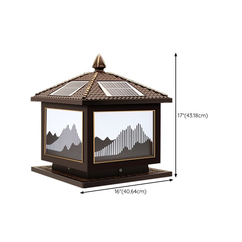Modern LED Pillar Lamp Creative Solar Lighting Fixture for Garden