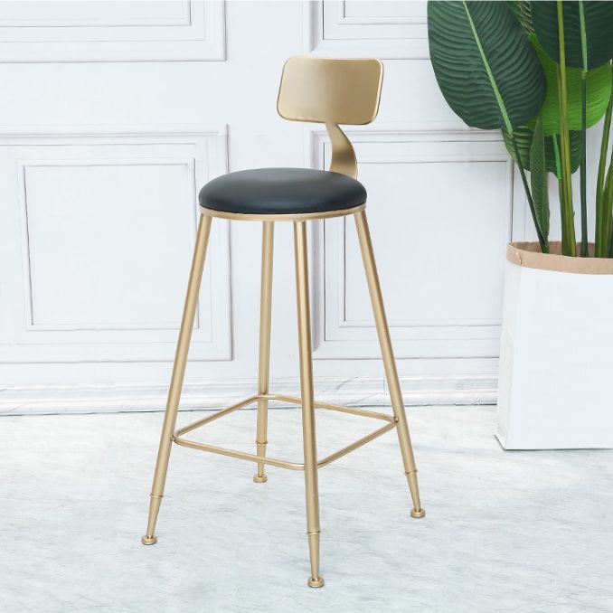 1/3 Pieces Glam Round Wood and Metal Bar Stool and Table Set