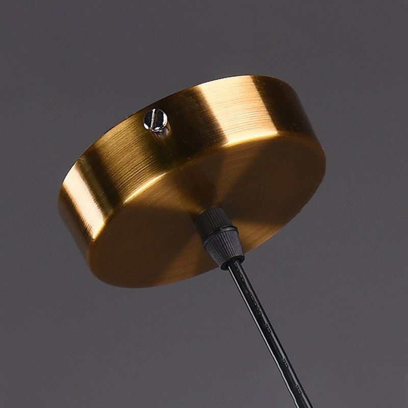 Luz de colgante interior de bronce de vidrio en lámpara colgante de globo de hierro de estilo creativo moderno