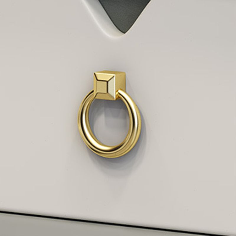 Engineered Wood Bed Nightstand Modern Night Table with Drawer