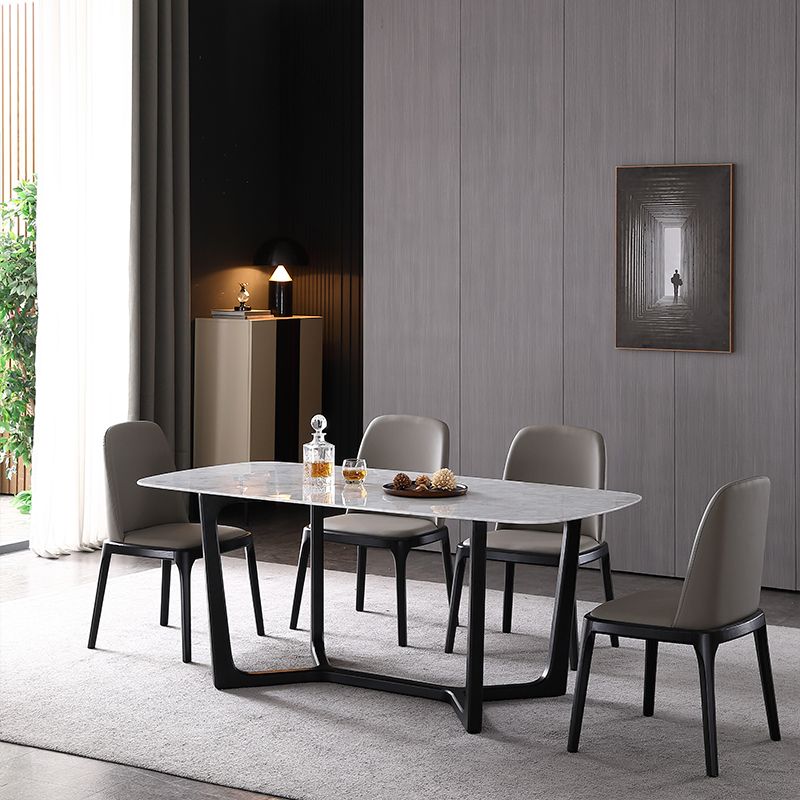 Modern Dining Room Side Chairs Ash Wood Armless Chairs for Home
