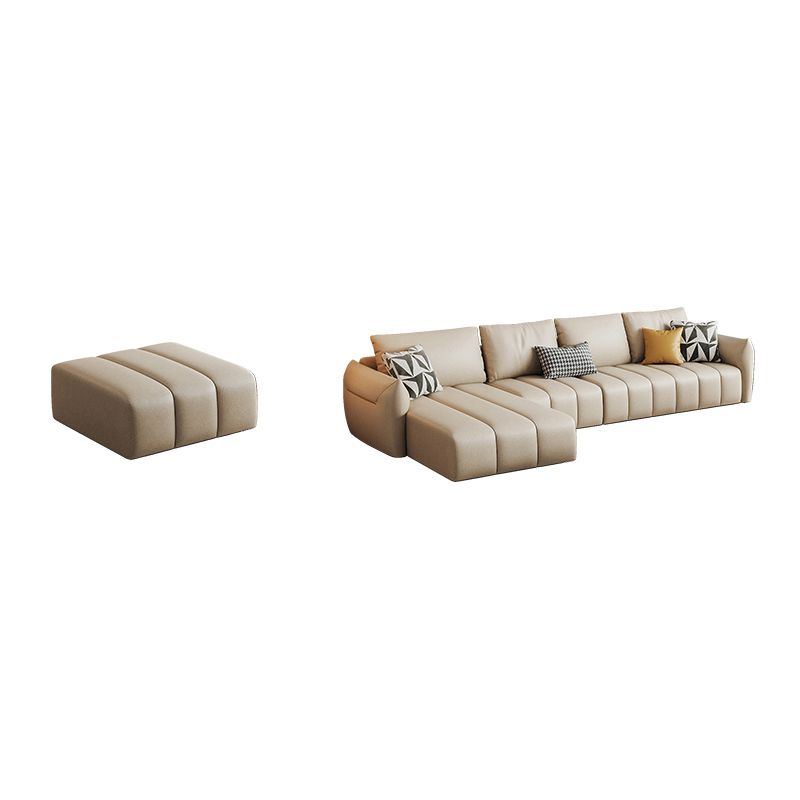 Tropical Fabric White Seating 32.2"H Standard Settee for Living Room