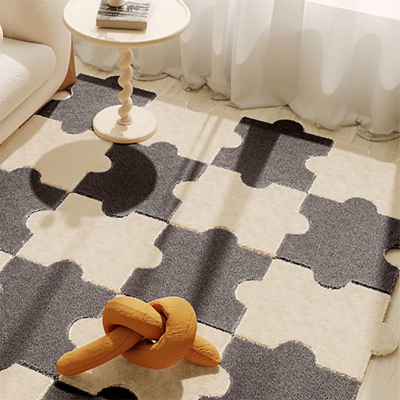 Indoor Carpet Tiles Puzzle Detail Level Loop Stain Resistant Carpet Tiles