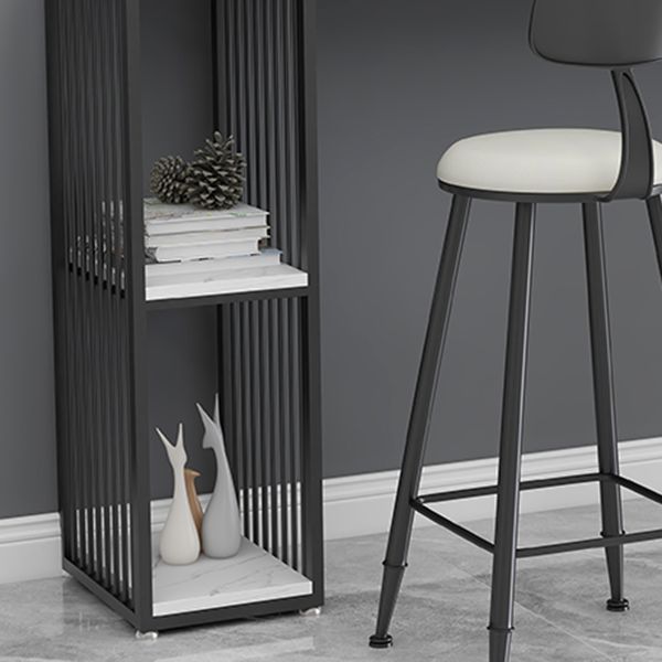 Stone Top Bar Table Set 1/3 Pcs Rectangle Bar Table and Upholstered Stools