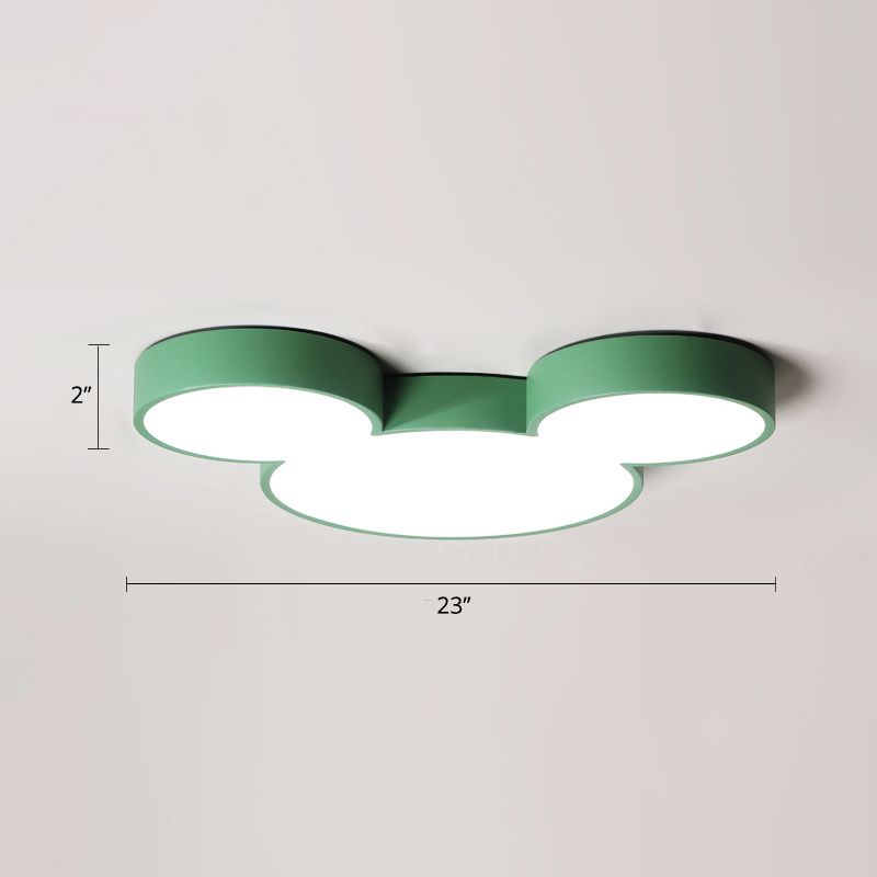 Acrylic Mice Head Flush Mount Lighting Modernist LED Ceiling Light Fixture for Bedroom