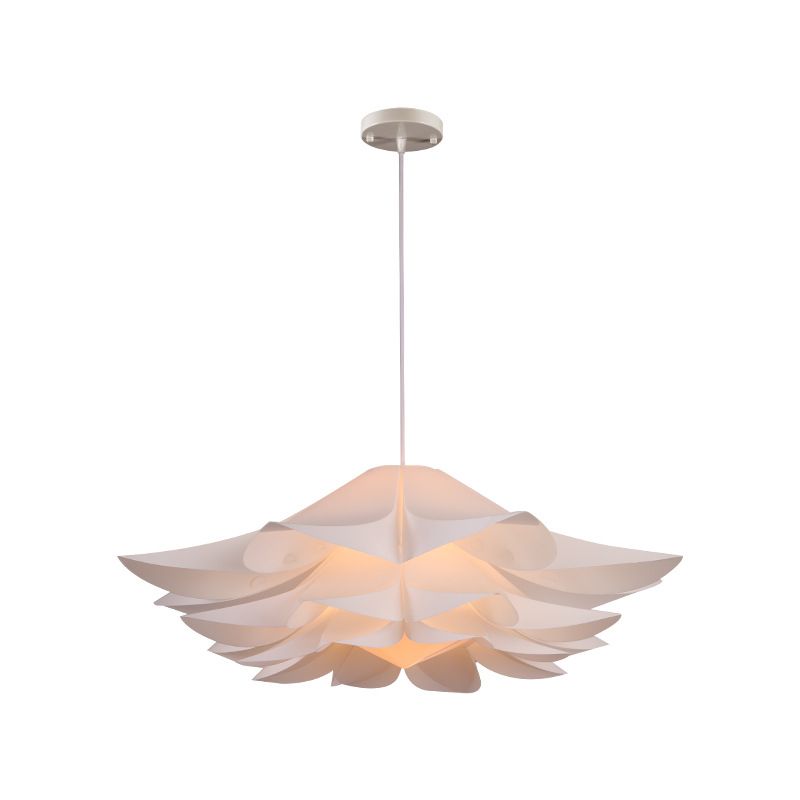 Flower Pendant Ceiling Light Contemporary Style Acrylic White Hanging Pendant Light
