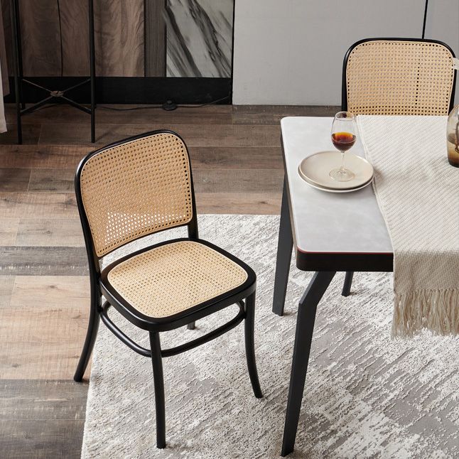 Modern Style Solid Wood Dining Room Kitchen Chair Open Back Side Chairs