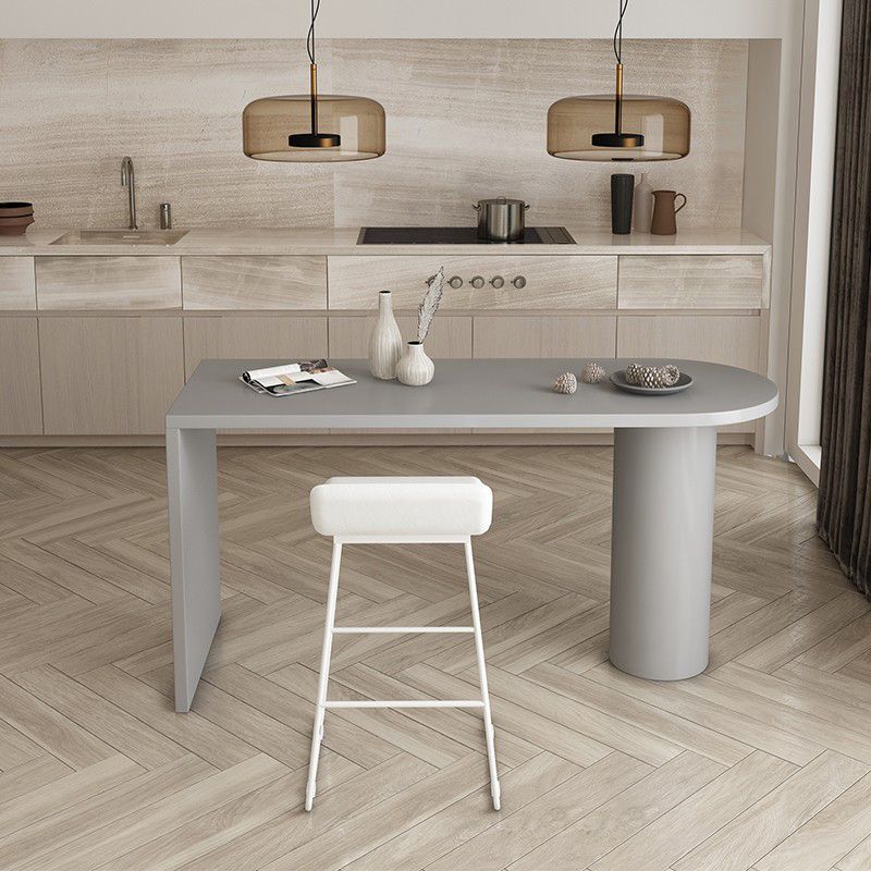 40-inch Height Bar Table Contemporary Wood Top Bar Table for Living Room
