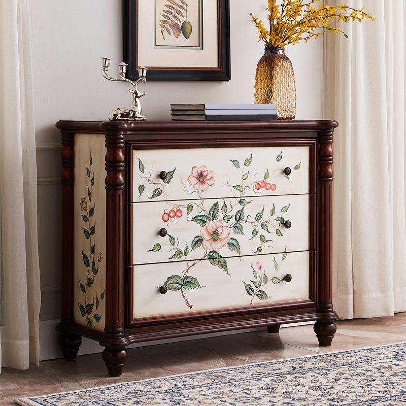 Traditional Storage Chest Dresser Solid Wood Dresser , 15.6 Inch W