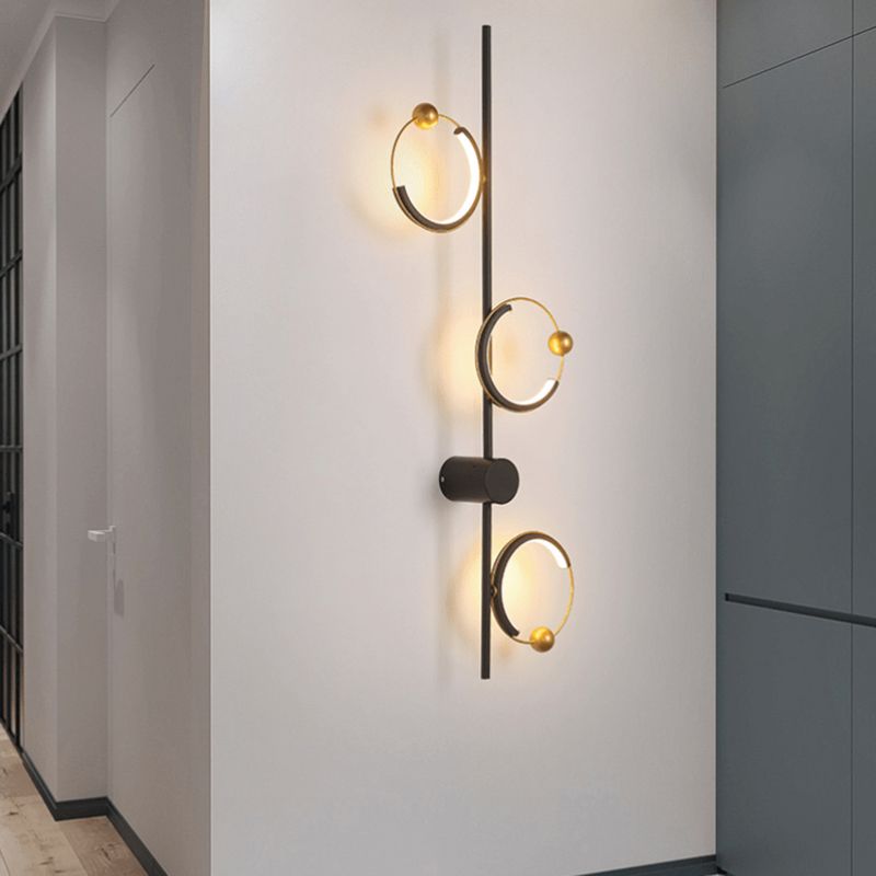 Nordic Style Wall Light Circle Shape LED Wall Lamp with Acrylic Shade for Bedroom