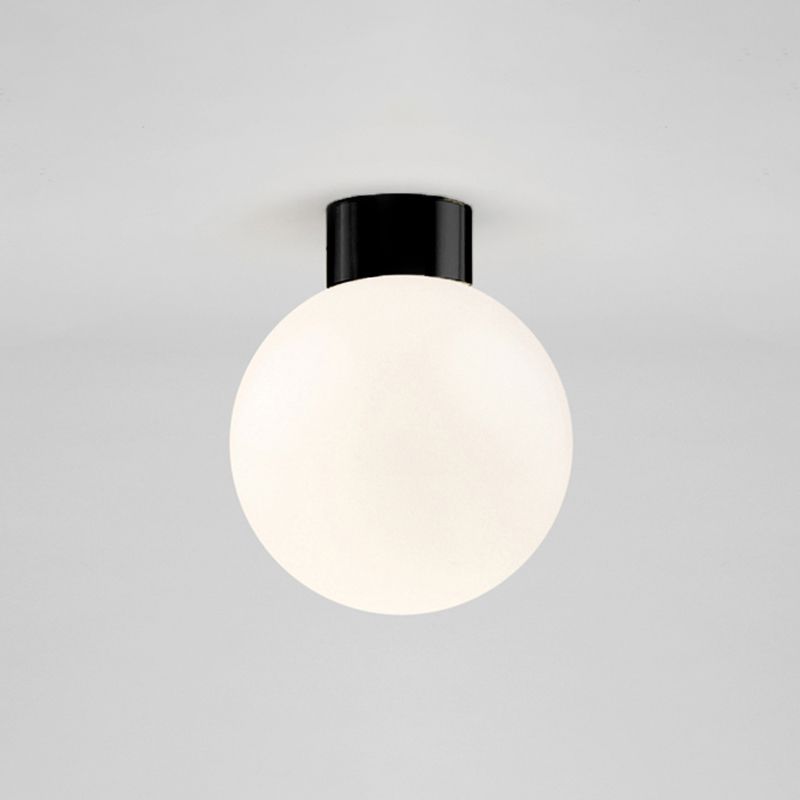 Circle Shape Flush Mount Modern Metal Ceiling Light with Glass Shade for Living Room