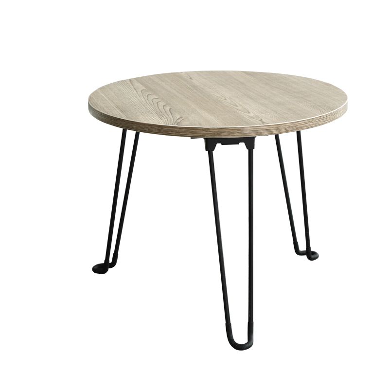 8.6"/12.9"/16.5" Tall Modern 3 Leg Ironcraft Wood Round Top Coffee Table
