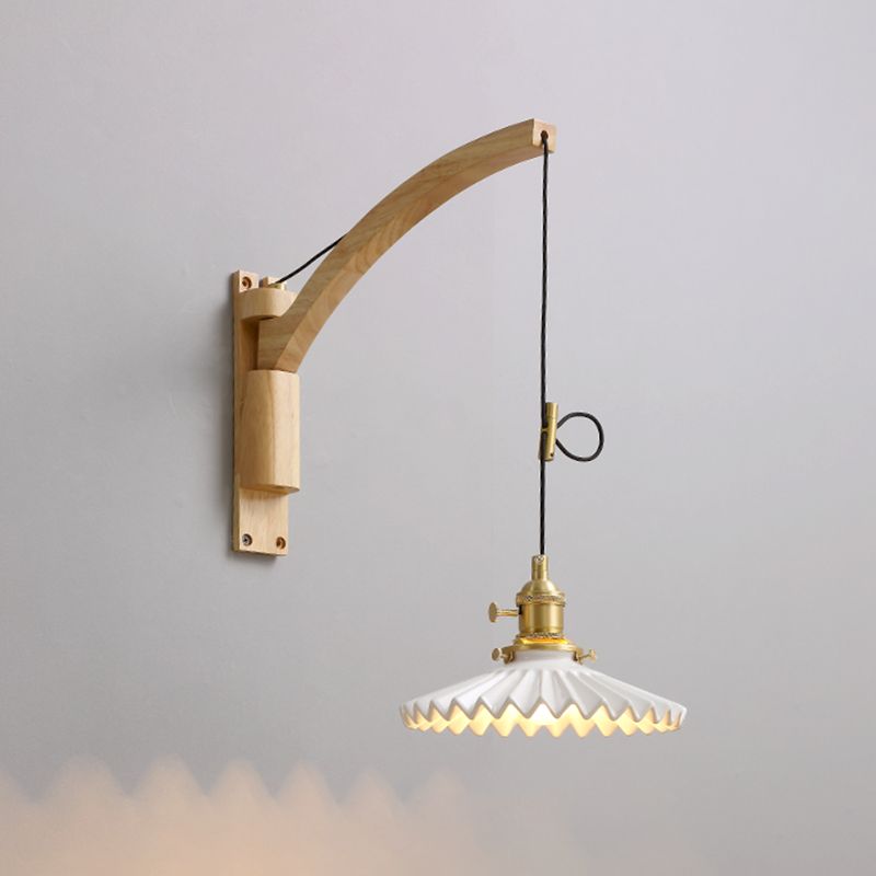 Wood Wall Sconce Light Modern Creative Wall Light for Bedroom