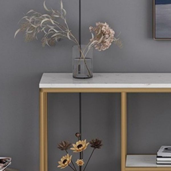 Contemporary Console Accent Table Antique Finish Console Sofa Table with Shelf