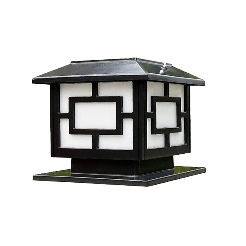 Contemporary LED Pillar Light Simple LED Solar Lighting Fixture for Garden