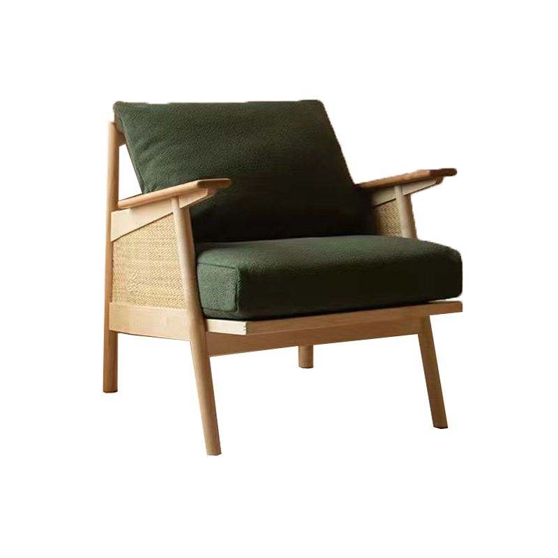 Recessed Arms Included Chair 30.51" Wide Solid Wood Frame Armchair