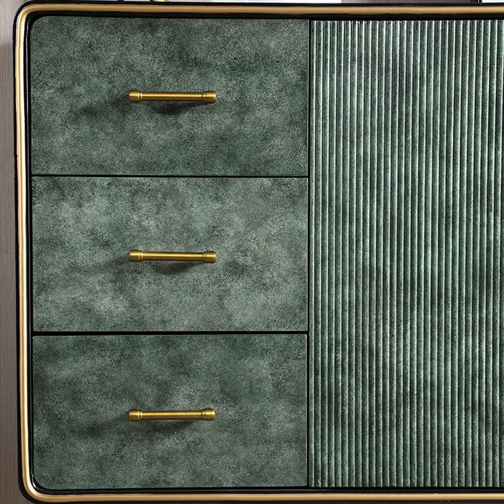 Glam Style Sideboard Wooden Dining Sideboard with Drawers and Storage