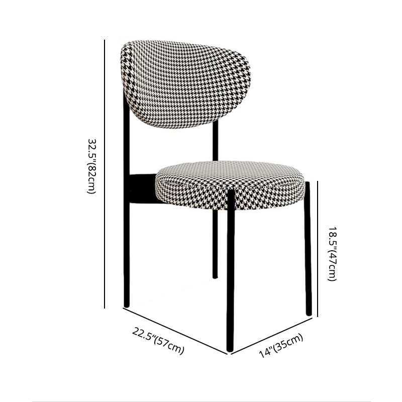 Chaise d'appoint en métal de Style Glam, finition mate, chaise de salle à manger à dossier ouvert pour usage domestique