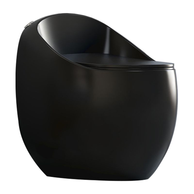 Modern Seat Included One Piece Toilet Round Floor Mounted Toilet Bowl for Washroom