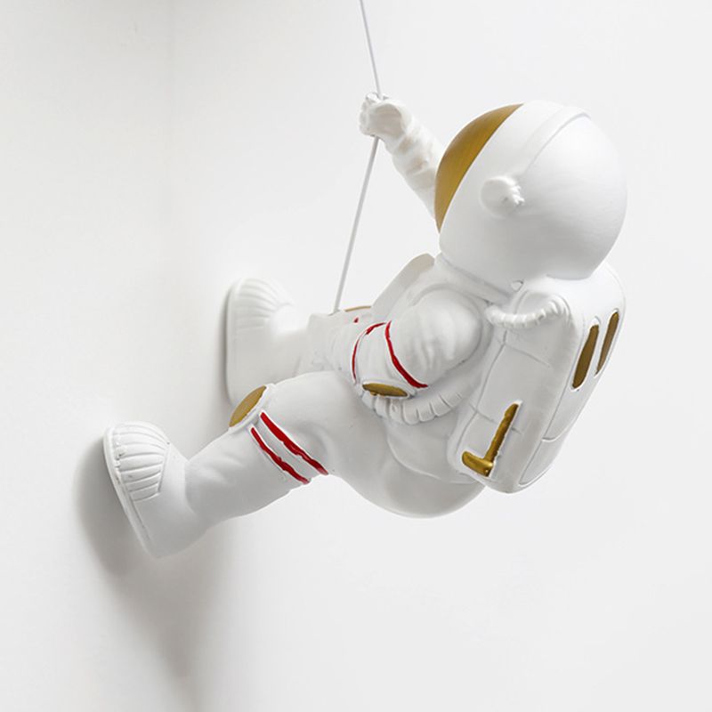 Kids Glass Wall Lamp Astronaut Wall Sconce Lighting for Nursery Room
