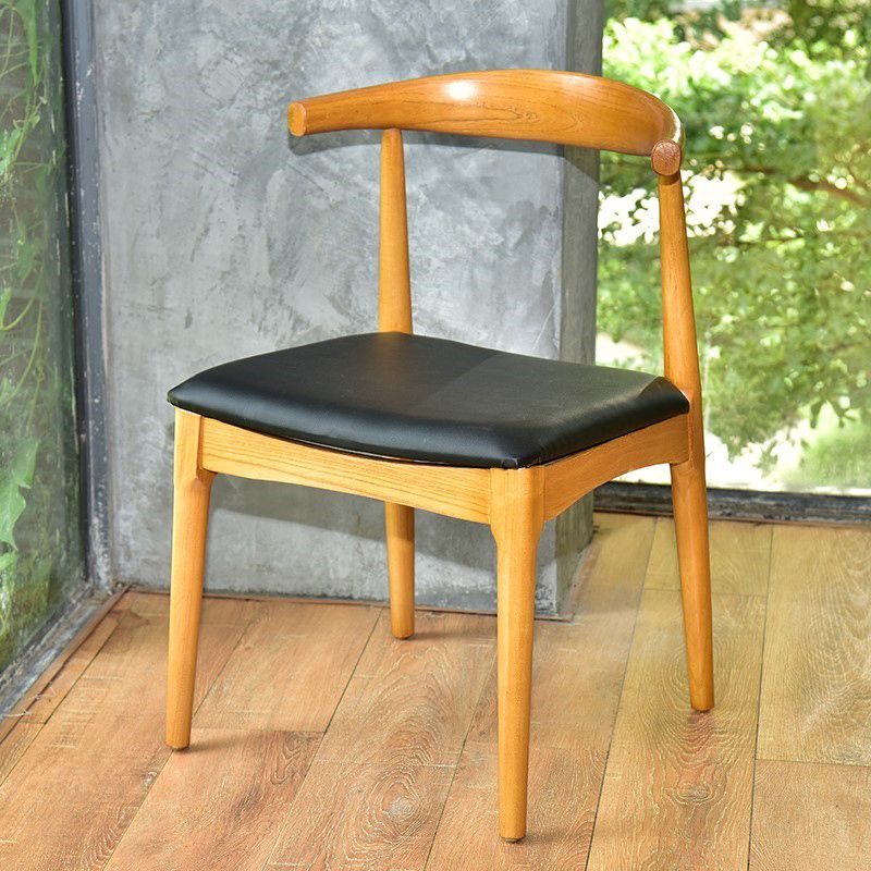 Natural Finish Solid Wood Dining Set 1/2/5 Pcs Industrial Dinette Table Set for Home