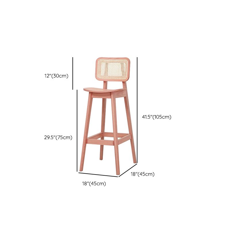 Solid Wood Stool Modern Style Counter and Bar Stool for Living Room