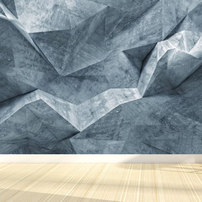 Blue Contemporary Style Mural Wallpaper Giant Graphic Wall Covering for Guest Room