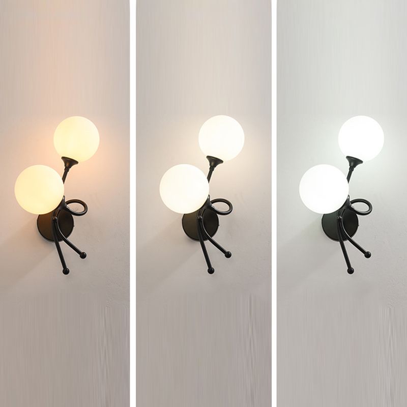 Chambre à coucher simple luminaires d'éclairage en verre blanc éclairage mural