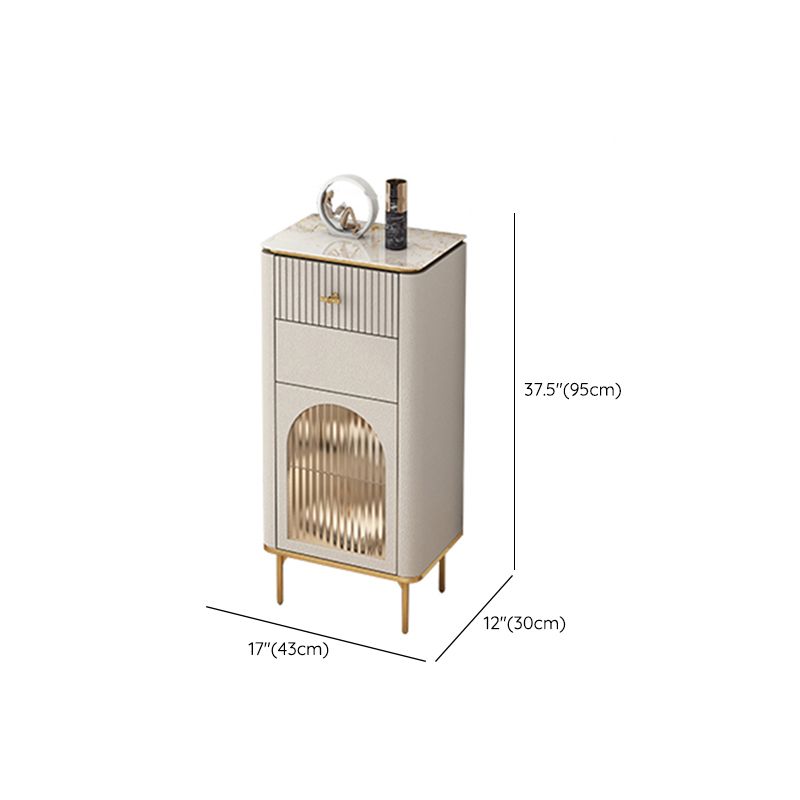 11.7-inch Width Glam Storage Chest Dresser Stone Storage Chest