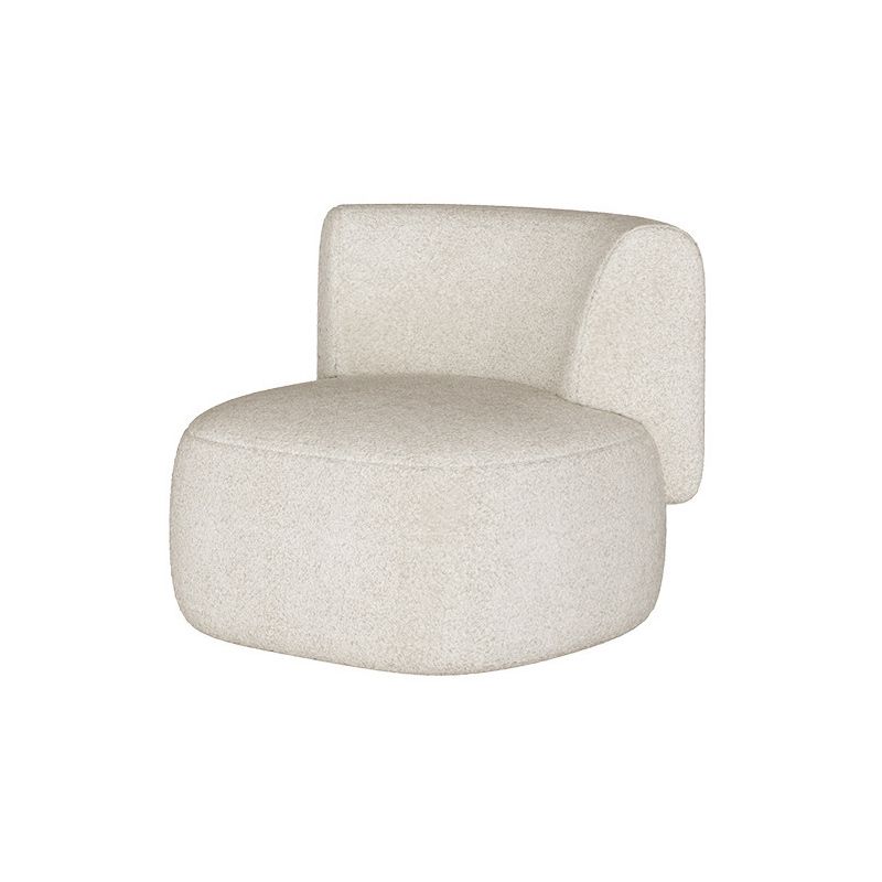Contemporary 27.5" H Wool Sofa with Armless and Tight Back Curved For Living Room