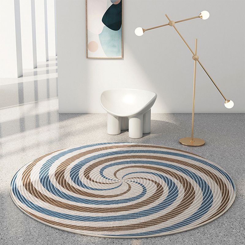 Printing Pattern Rug Polyester Round Carpet Non-Slip Backing Area Rug for Home Decoration