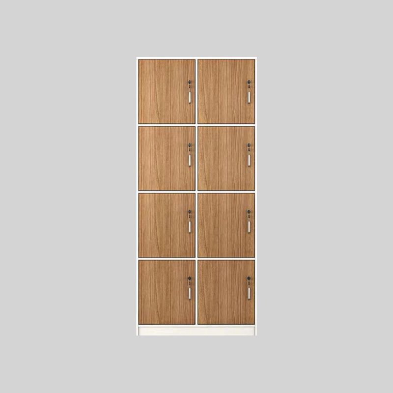Natural Finish Indoor Cabinet Contemporary Storage Cabinet with Hinged Door