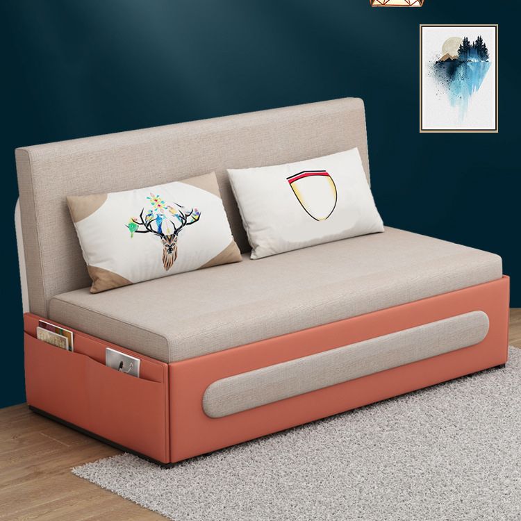 Pillow Included Sofa Futon Armless Cushion Back Convertible Sofa