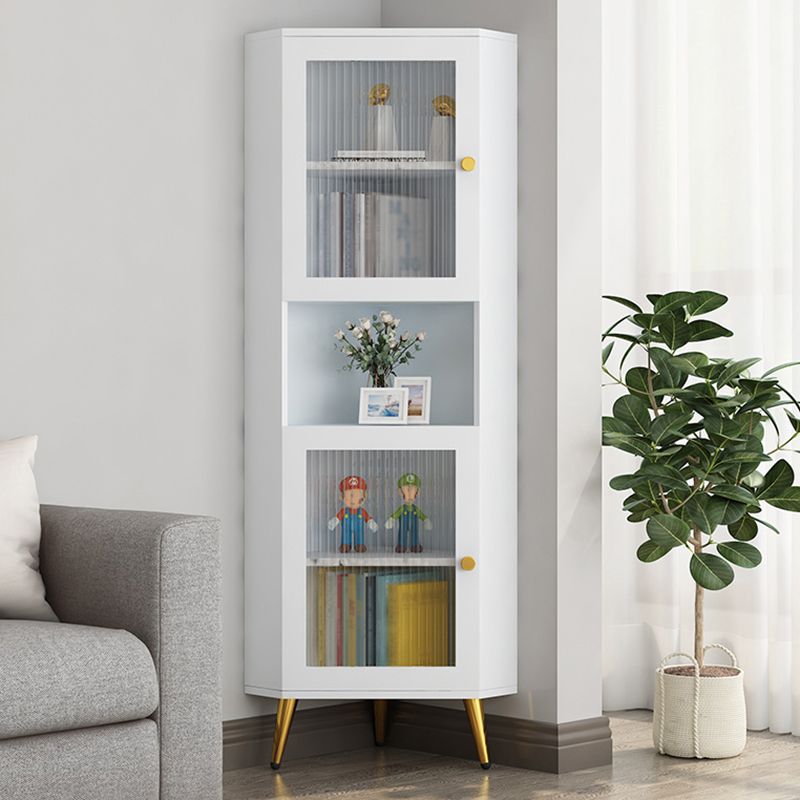 Contemporary Storage Cabinet with Shelf and Glass 2 - Door Cabinet