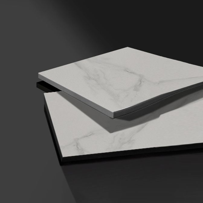 Modern Sintered Stone Dining Table Set White Rectangle Formal Dining Set