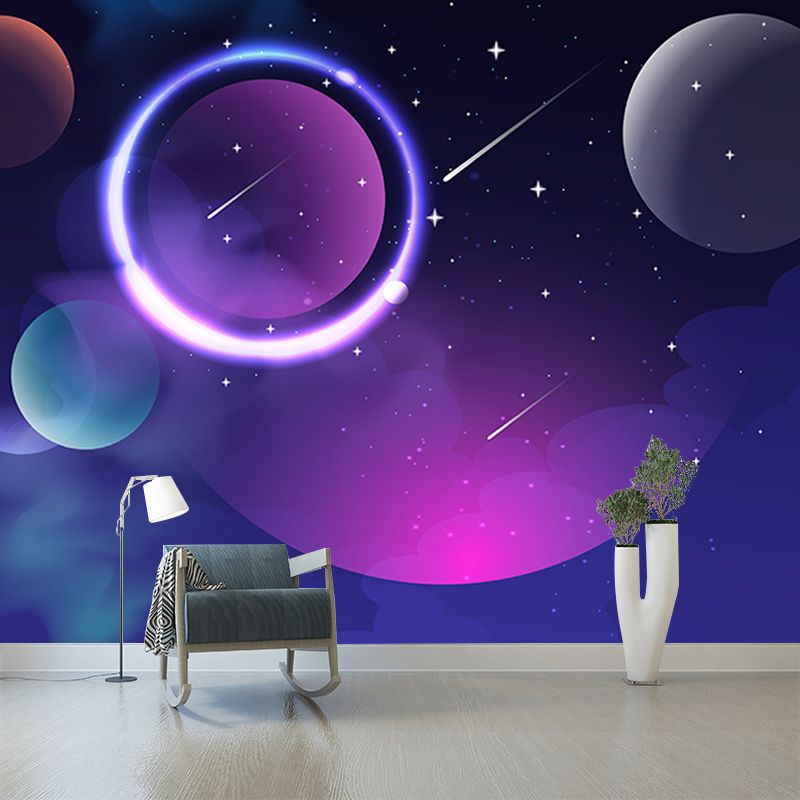 Cosmic Space Illustration Wall Covering for Home Wall Decor, Water Resistant