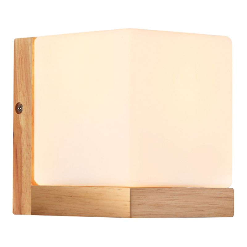 Holz- und Glasgeometrie -Wand -Lampen zeitgenössische Multi -Leuchten -Wandleuchte
