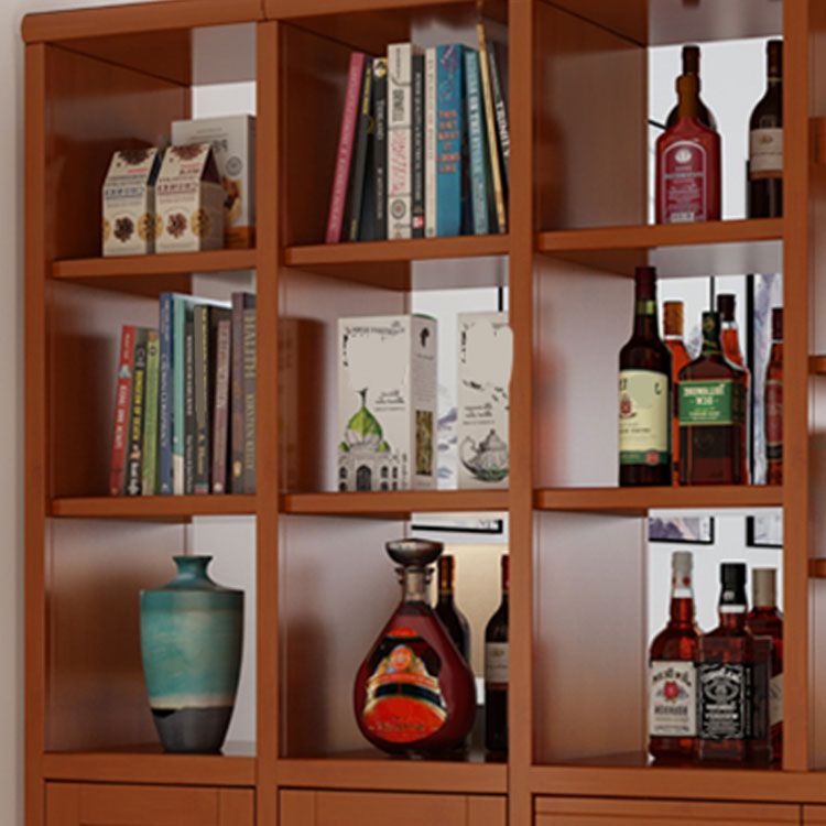 Contemporary 2-drawer Solid Wood 74.8" Tall Accent Cabinet with Doors