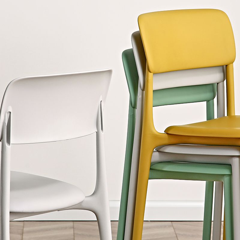 Open Back Dining Side Chair Plastic Side Chair for Kitchen Use