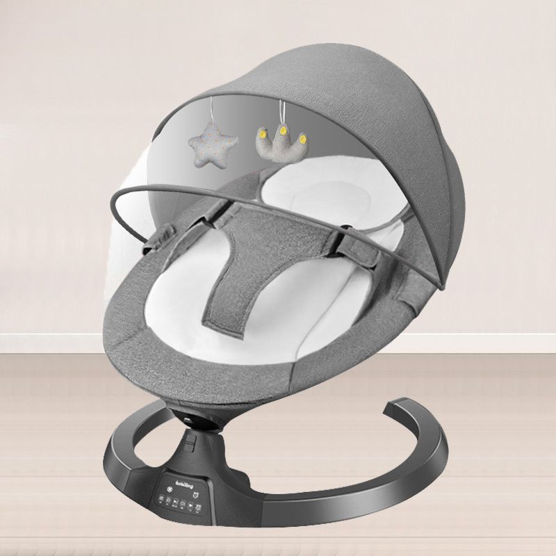 Modern Metal Rocking Electric Bassinet with Bedding Remote Control
