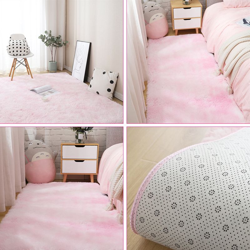 Scandinavian Home Rug Multicolor Plain Rug Synthetic Wool Stain Resistant Anti-Slip Washable Rug
