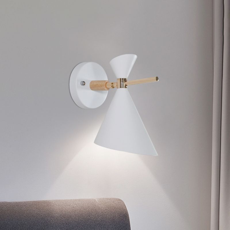 Hoekschaduw Wand SCONCE MACARON METAL 1 licht zwart/wit/roze/geel/groene wand sconce licht voor slaapkamer