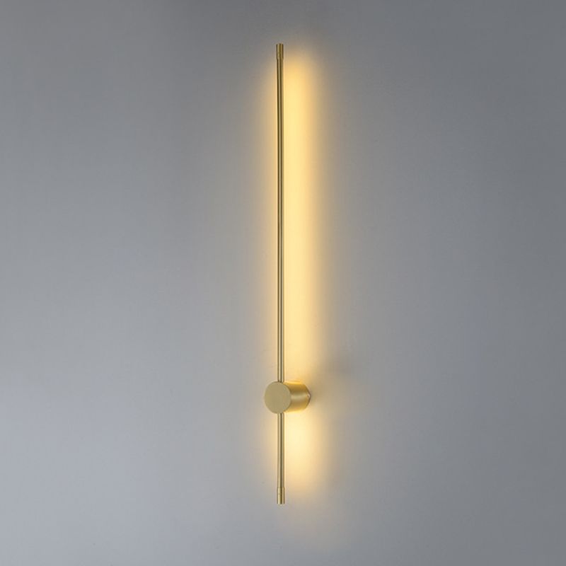 Sitting Room Modernist Wall Sconce Gold Linear LED Simple Wall Mounted Light