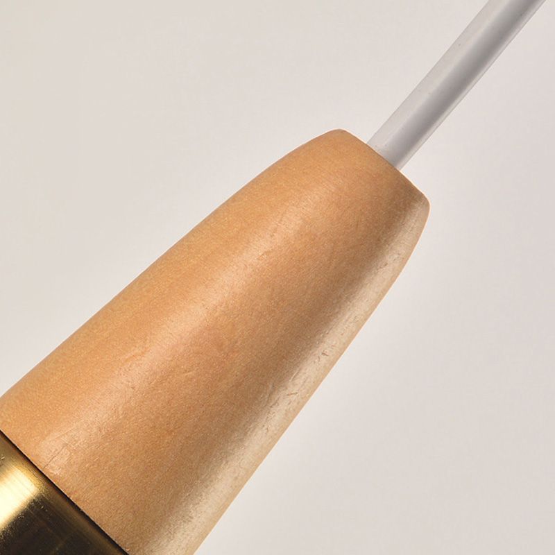 Wooden Top Down Lighting Pendant Nordic Style Metal Ceiling Pendant Lamp for Restaurant