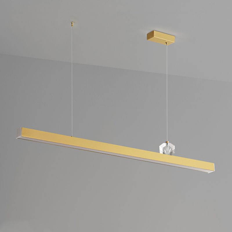 Zeitgenössischer Stil linearer Form Island Light Metal 1 Light Island Lighting