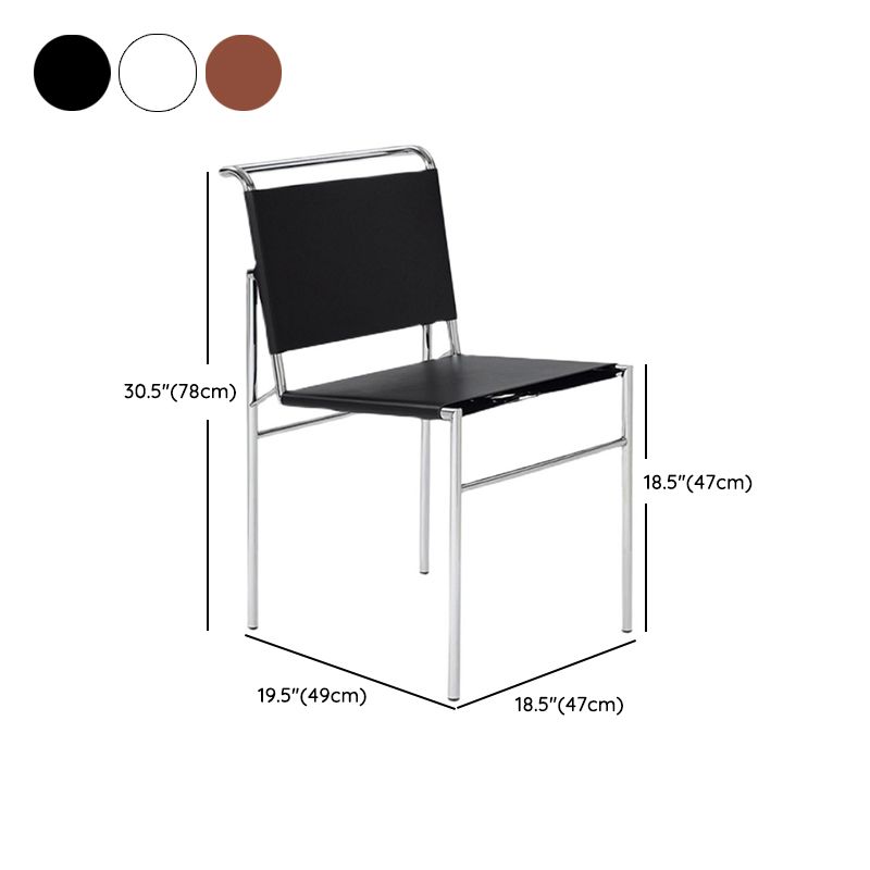 Contemporary Style Side Chair Metal Open Back Dining Room Chair for Indoor
