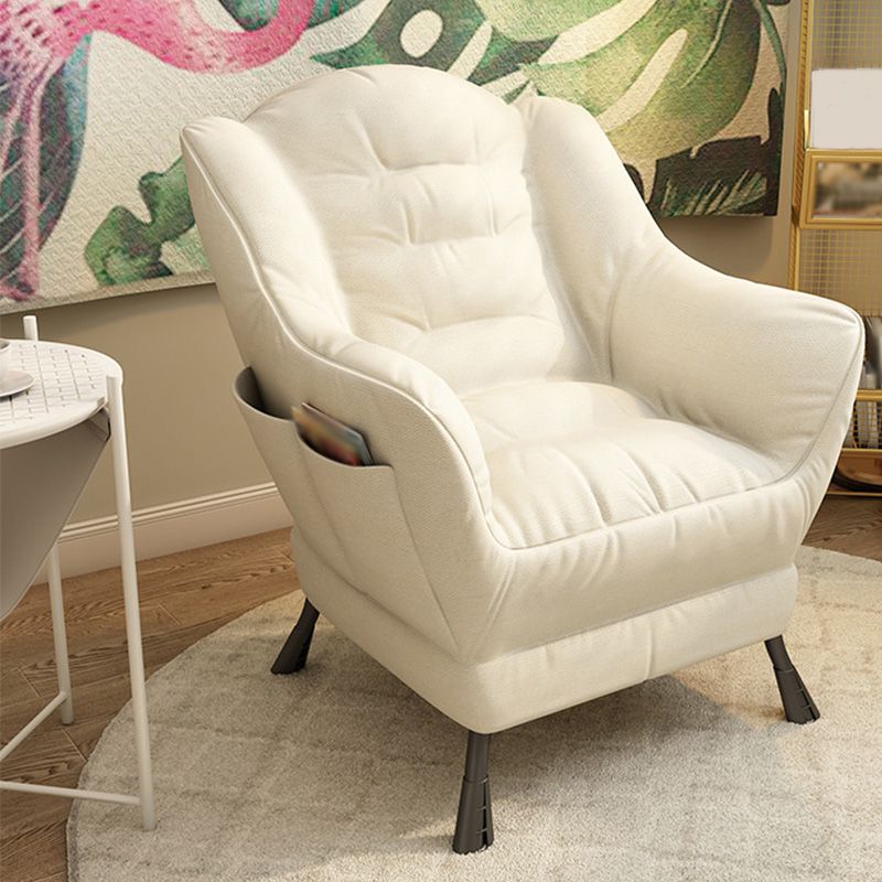 Sewn Pillow Back Arm Chair Sloped Arms Accent Chair,  27.56" W √ó 27.56" L √ó 33.46" H