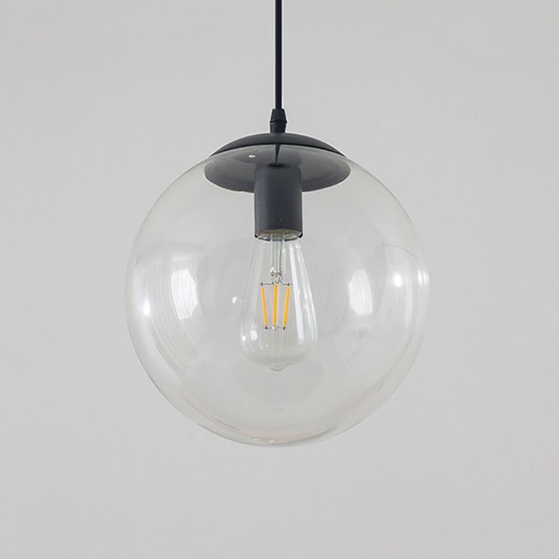 Vetro trasparente sferico minimalista contemporaneo 1 piede chiara 1 piega per il soffitto appeso per tavolo da pranzo